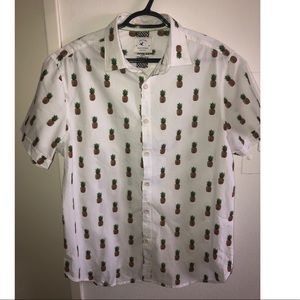 Pineapple short sleeve button up